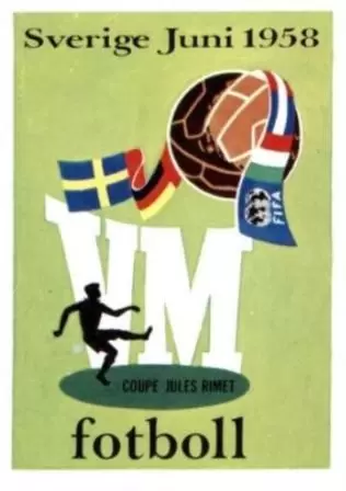 Sverige Juni 1958 #13 World Cup Story Panini Sticker C350 