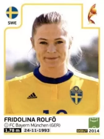 Panini Frauen WM 2019 Sticker 478 Schweden Fridolina Rolfö 