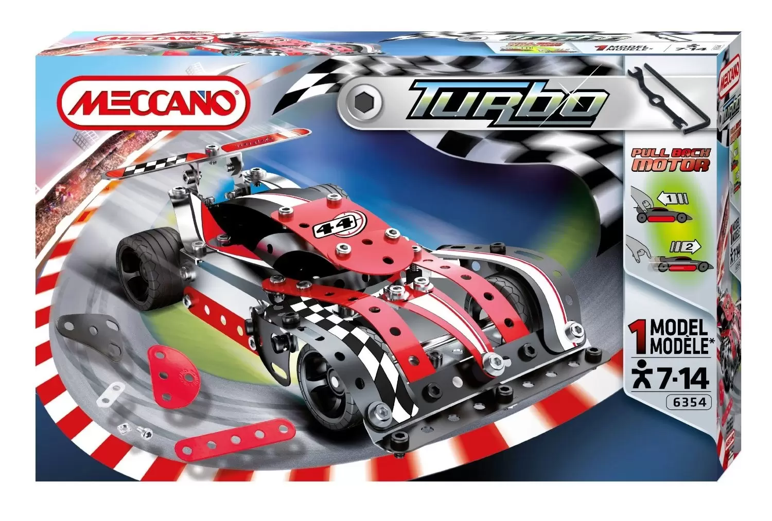 Meccano - Meccano - Turbo : Voiture Evolution rouge