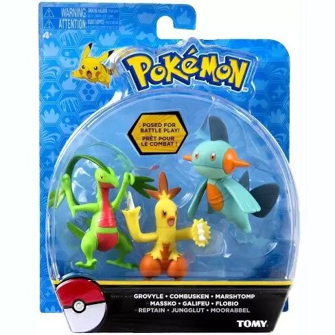 Pokémon Action Figures - TOMY - Massko, Galifeu & Flobio 3 Pack