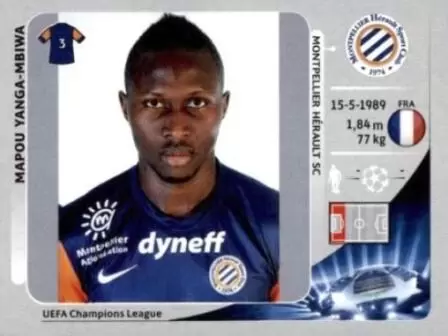 UEFA Champions League 2012/2013 - Mapou Yanga-Mbiwa - Montpellier Hérault SC