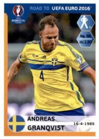 Road to Euro 2016 - Andreas Granqvist - Sverige