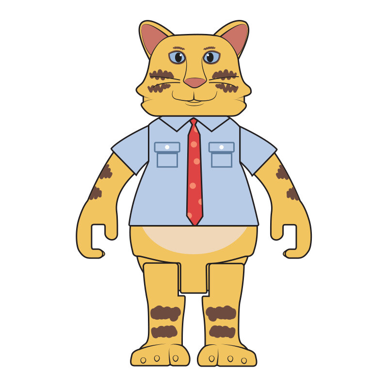 Blue Collar Cat Roblox Action Figure - roblox cats