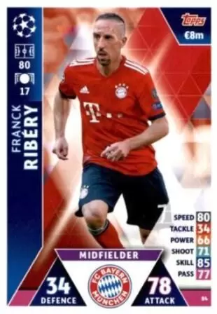 Match Attax - UEFA Champions League 2018/2019 - Franck Ribéry - FC Bayern München