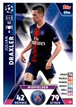Match Attax - UEFA Champions League 2018/2019 - Julian Draxler - Paris Saint-Germain