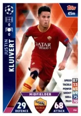Match Attax - UEFA Champions League 2018/2019 - Justin Kluivert - AS Roma
