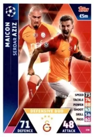 Match Attax - UEFA Champions League 2018/2019 - Maicon / Serdar Aziz - Galatasaray AŞ