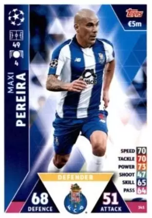 Match Attax - UEFA Champions League 2018/2019 - Maxi Pereira - FC Porto