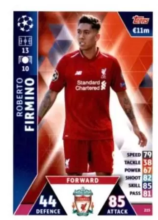 Match Attax - UEFA Champions League 2018/2019 - Roberto Firmino - Liverpool FC