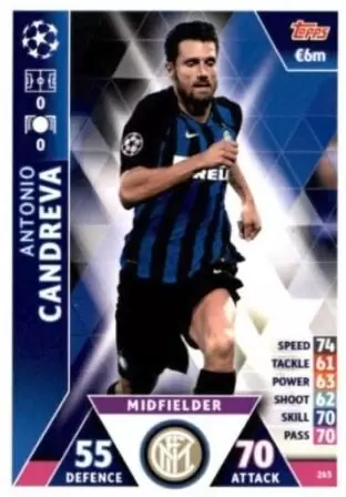 Match Attax - UEFA Champions League 2018/2019 - Antonio Candreva - FC Internazionale Milano