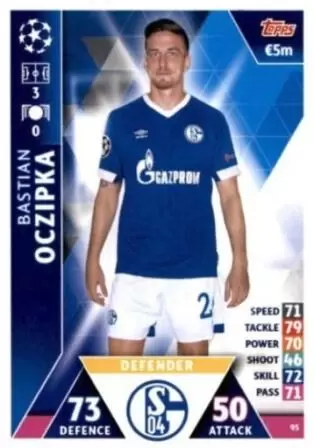 Match Attax - UEFA Champions League 2018/2019 - Bastian Oczipka - FC Schalke 04