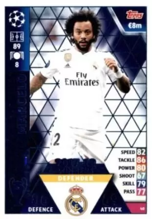 Match Attax - UEFA Champions League 2018/2019 - Marcelo - Real Madrid CF