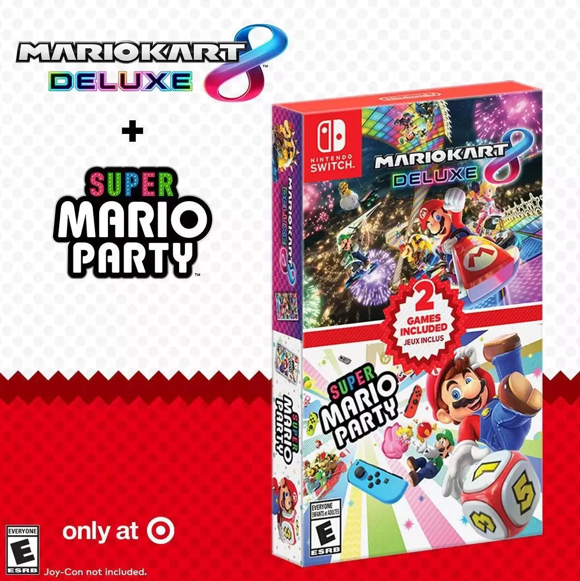 Jeux Nintendo Switch - Mario Kart 8 Deluxe + Super Mario Party Double Pack