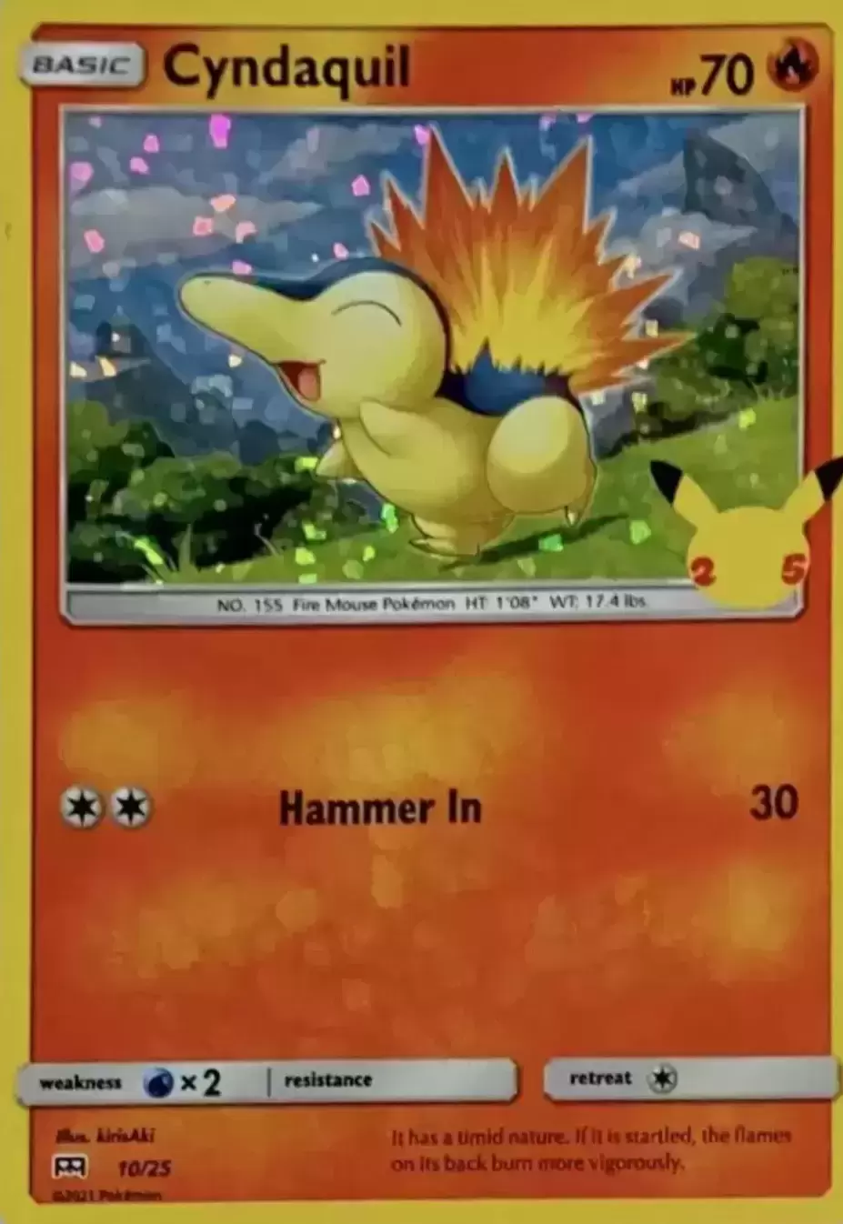 Chimchar Holo - McDonald's Collection 2021 Pokémon card 12/25