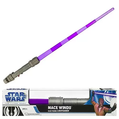 Lightsabers And Roleplay Items - The Clone Wars - Mace Windu Electronic Lightsaber