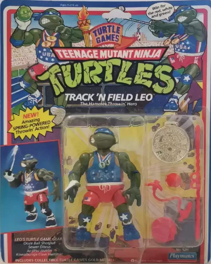 Vintage Teenage Mutant Ninja Turtles (TMNT) - Turtle Games (Track ‘N Field Leo)
