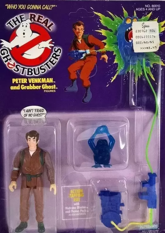 Kenner - The Real Ghostbusters - Peter Venkman and Grabber Ghost