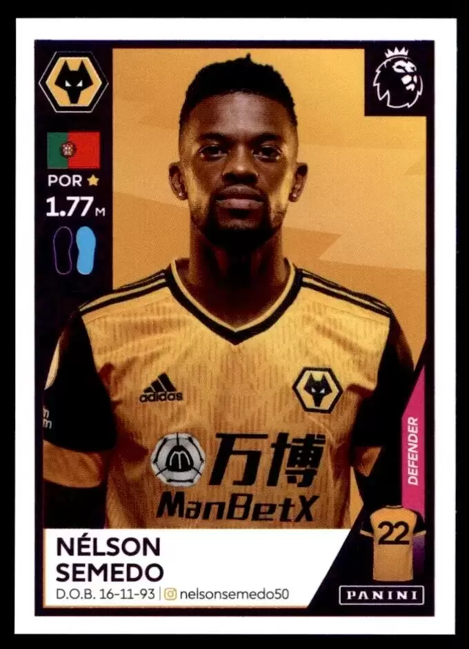 Premier League 2021 - Nélson Semedo - Wolverhampton Wanderers