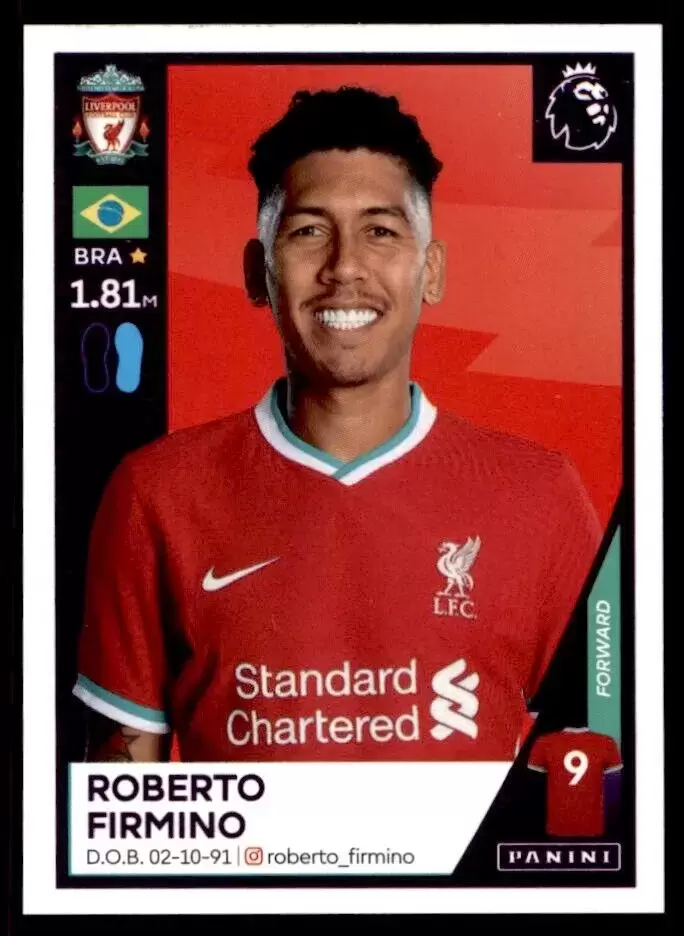 Roberto Firmino - Liverpool - Premier League 2021 sticker 371