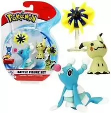 Pokémon Action Figures - Battle Figure Set - Otarlette, Mimiqui & Cosmovum 3 Pack