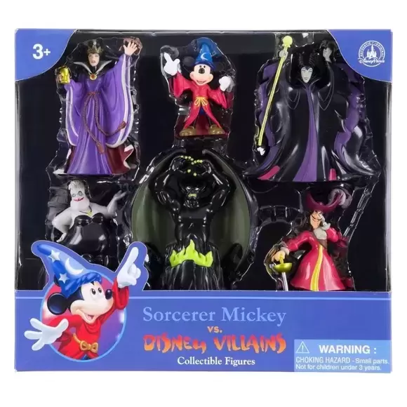 Disney Figure Sets - Disney Parks Wizard Mickey Vs Disney Villain