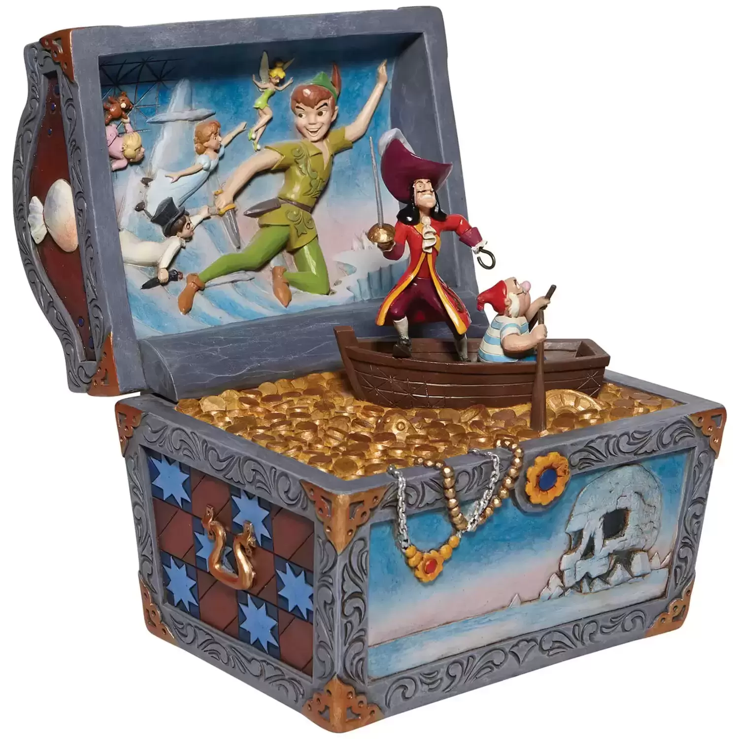 Disney Traditions by Jim Shore - Treasure strewn Tableau - Peter Pan Flying Scene