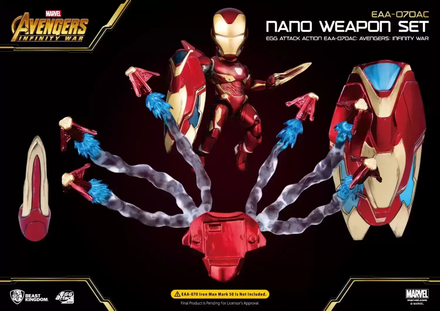 Egg Attack Action - Avengers: Infinity War Iron Man Nano Weapon Set