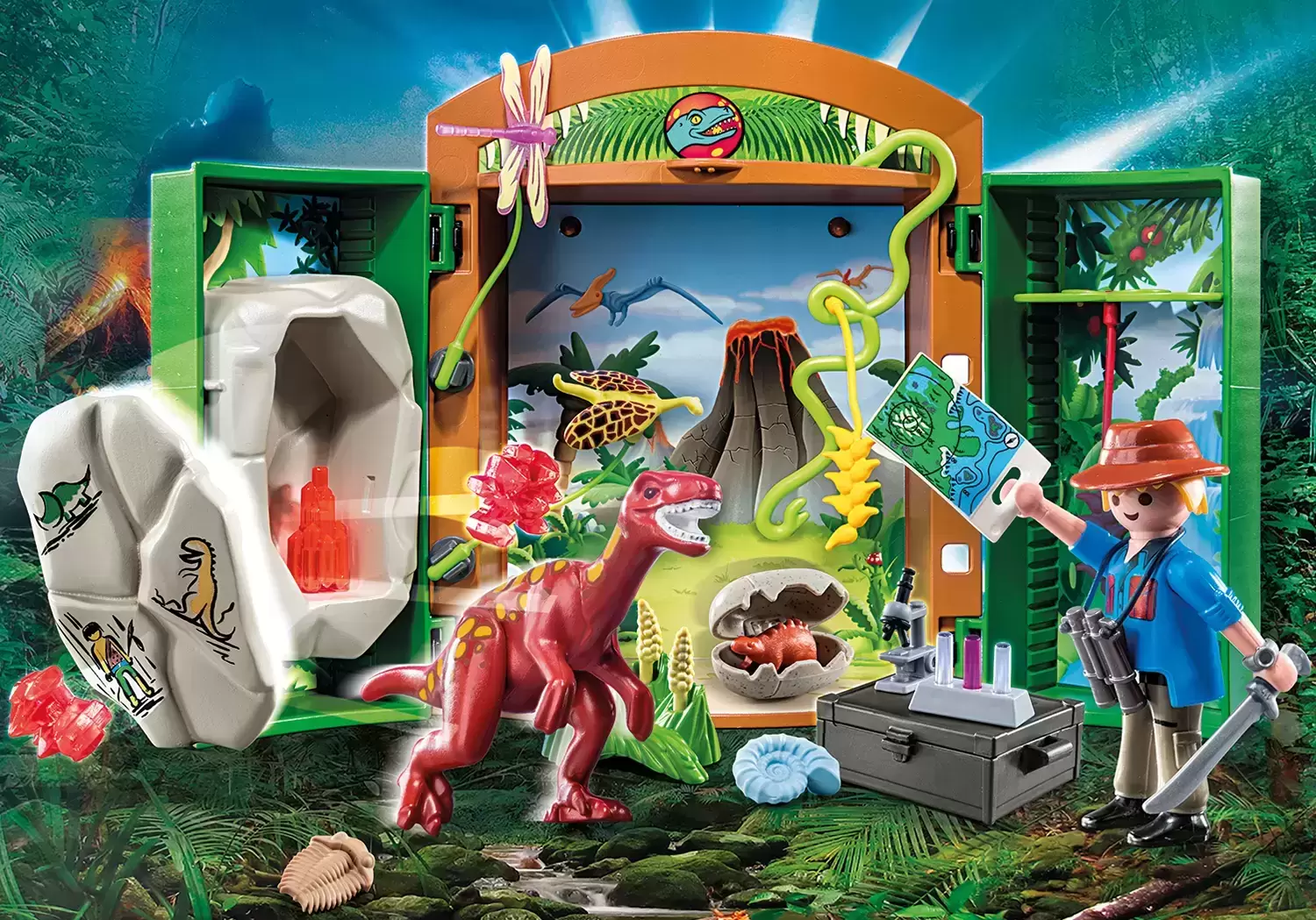 Playmobil Dinosaures - Boîte de jeu Explorateur Dinosaure