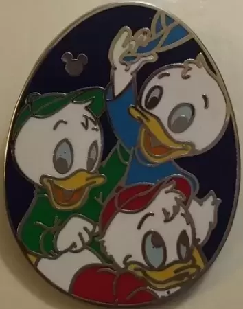 Disney Pins Open Edition - 2015 Hidden Mickey Series - Disney Ducks - Huey, Dewey, and Louie Completer