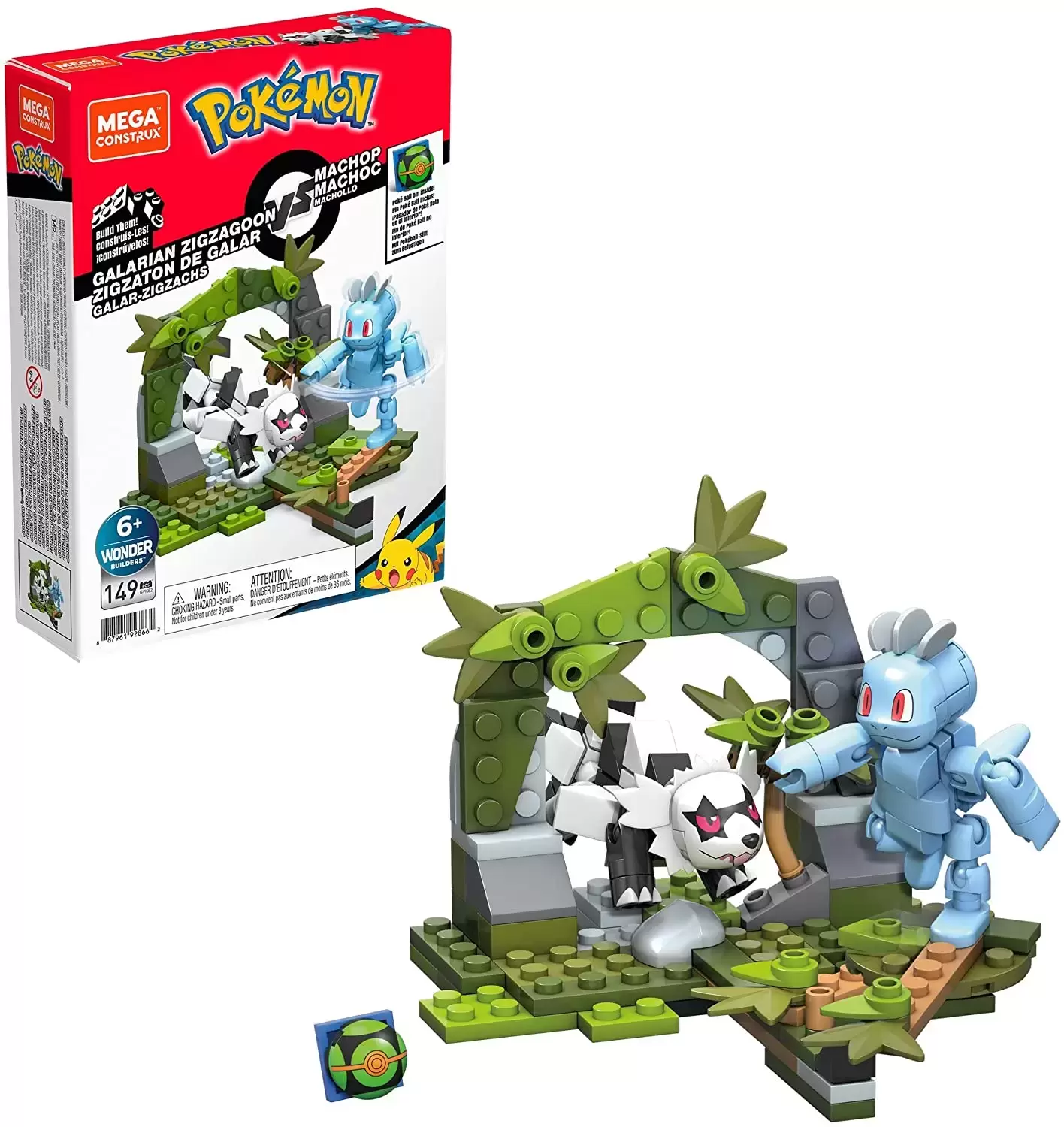 Pokémon Mega Construx - Machop Vs. Galarian Zigzagoon