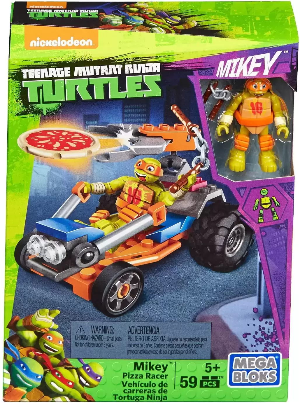 Teenage Mutant Ninja Turtles Mega Bloks - Mikey Pizza Racer