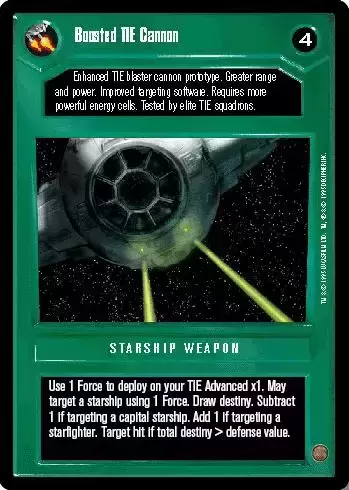 Star Wars CCG PREMIERE Limited Decipher - Boosted TIE Cannon