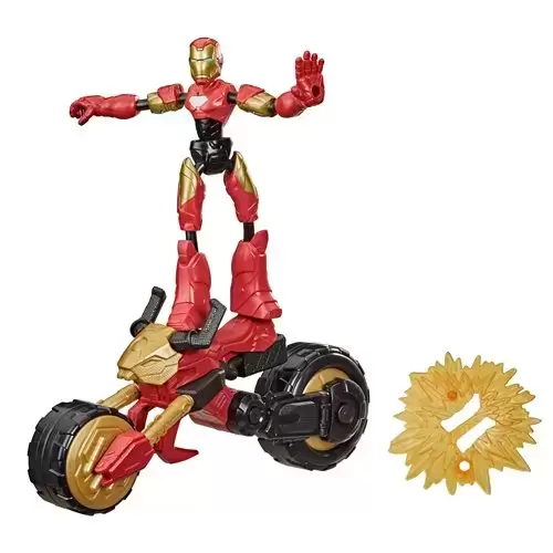 Marvel Bend and Flex Action Figures - Flex Rider Iron Man and Motorcycle