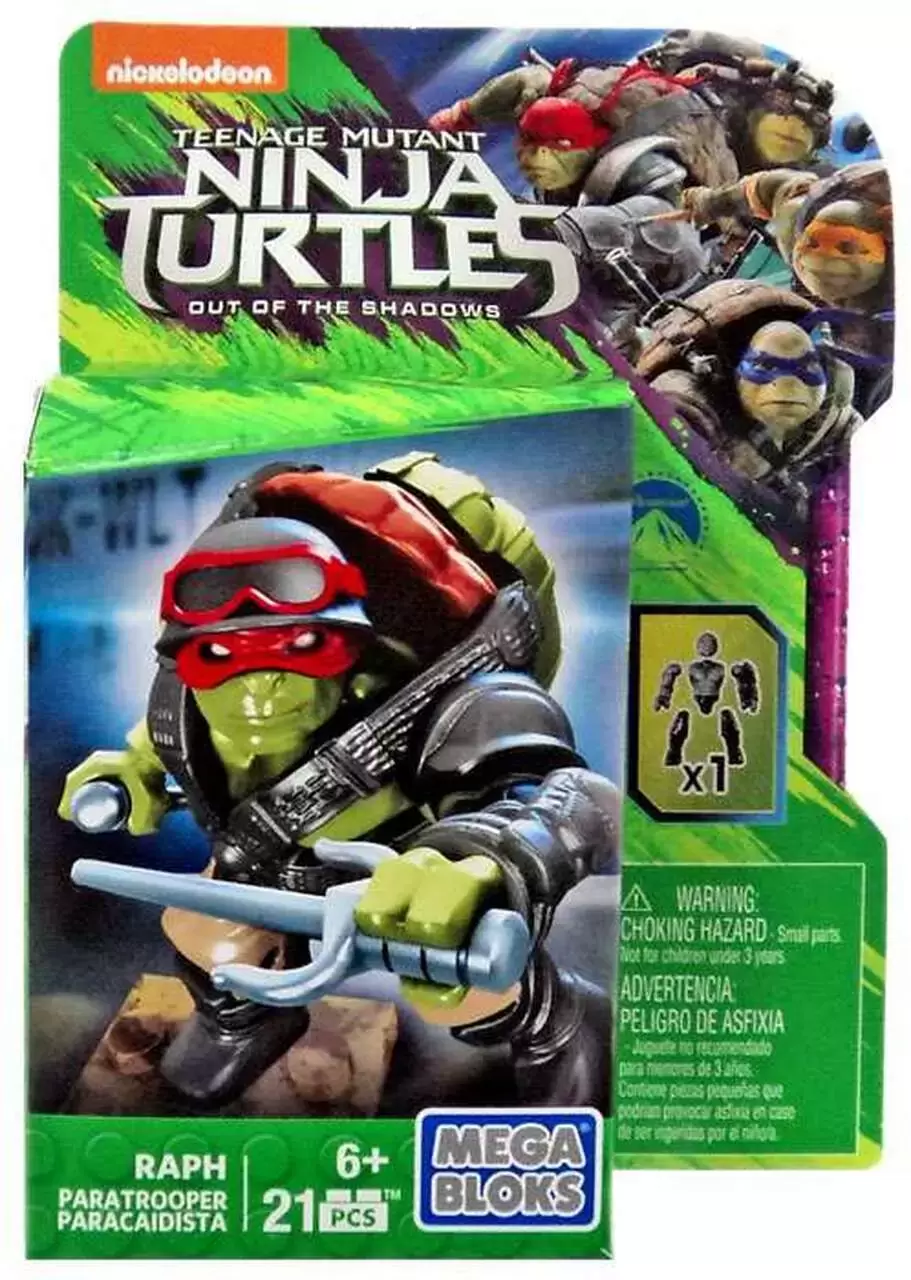 Teenage Mutant Ninja Turtles Mega Bloks - Raph Paratrooper