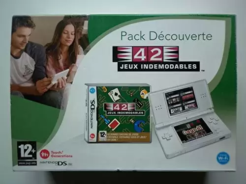 Matériel Nintendo DS - Console Nintendo DS de couleur Blanche pack Decouverte 42 Jeux Indemodables