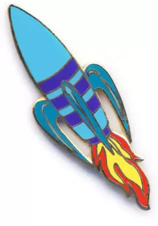 Disney - Pins Open Edition - DisneyQuest - Teal Blue Rocket