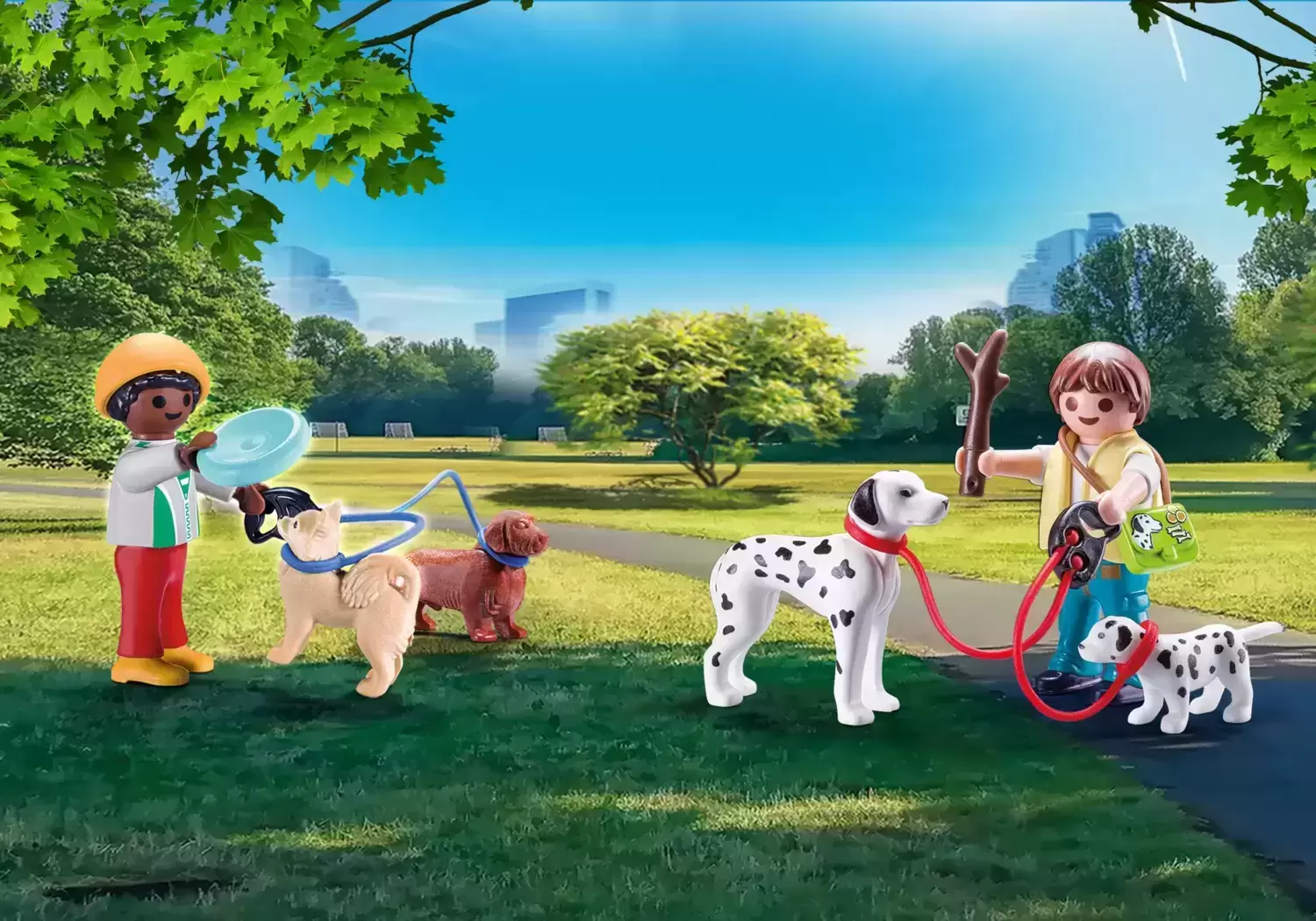 Playmobil dans la ville - Valisette Enfants et chiens