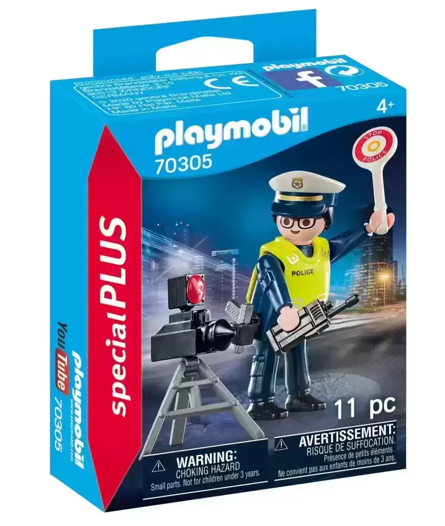 Playmobil SpecialPlus - Policier avec radar de vitesse
