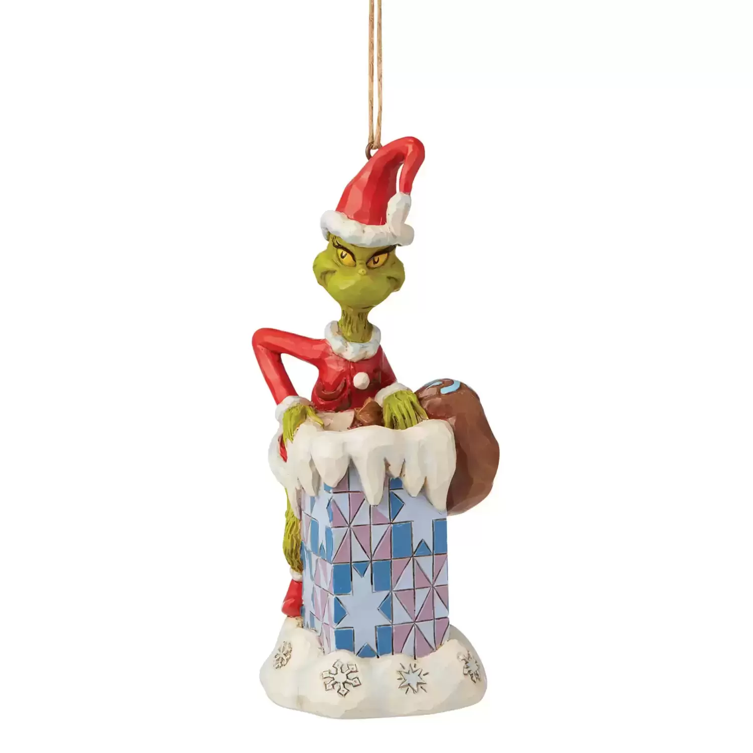 Dr Seuss by Jim Shore - Grinch in Chimney Ornament