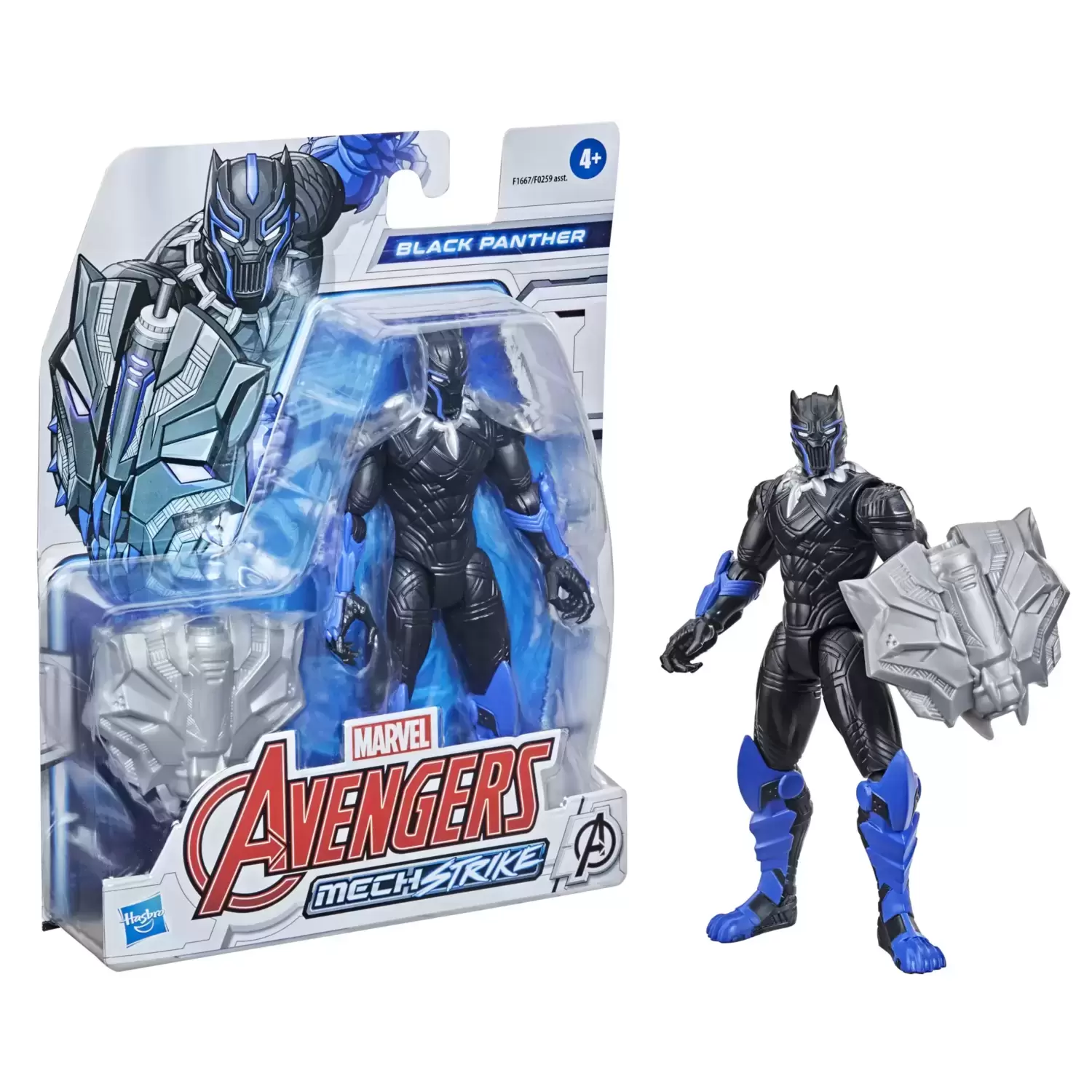 Avengers Mech Strike Action Figures - Black Panther And Battle Accessory