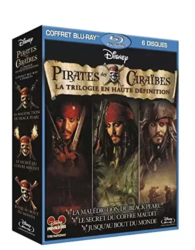 Pirates des Caraïbes - Pirates des Caraïbes - La trilogie : La malédiction du Black Pearl + Le secret du coffre maudit + Jusqu\'au bout du monde
