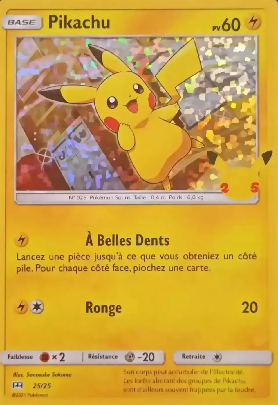 Quel est le prix de la carte Pokémon Pikachu holographique ?