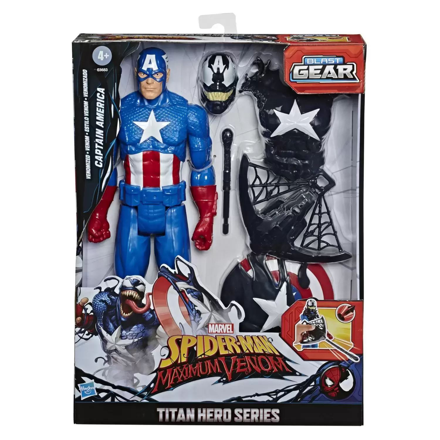 Titan Hero Series - Captain America (Maximum Venom) - Blast Gear