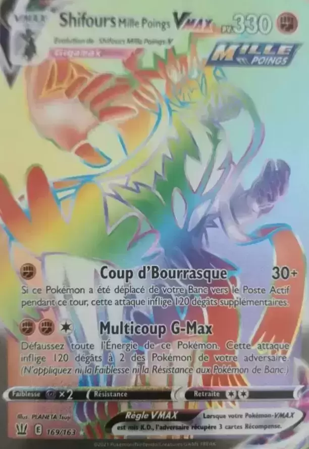 Carte Pokémon Corvaillus Vmax 171/163 FR