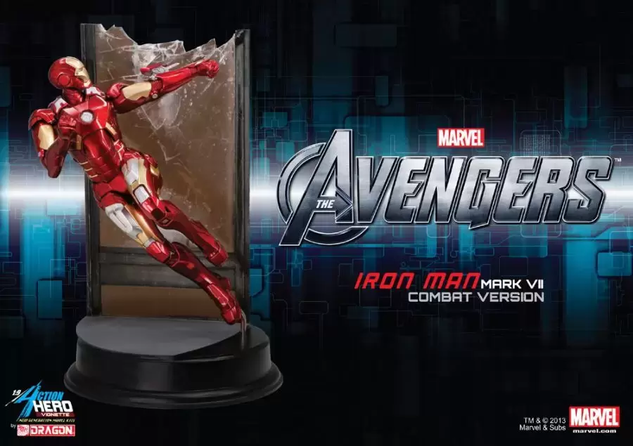 1/9 Action Hero Vignette - Avengers - Iron Man Mark VII Combat Version