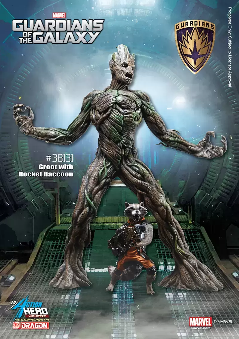 1/9 Action Hero Vignette - Guardians of The Galaxy - Groot with Rocket Raccoon
