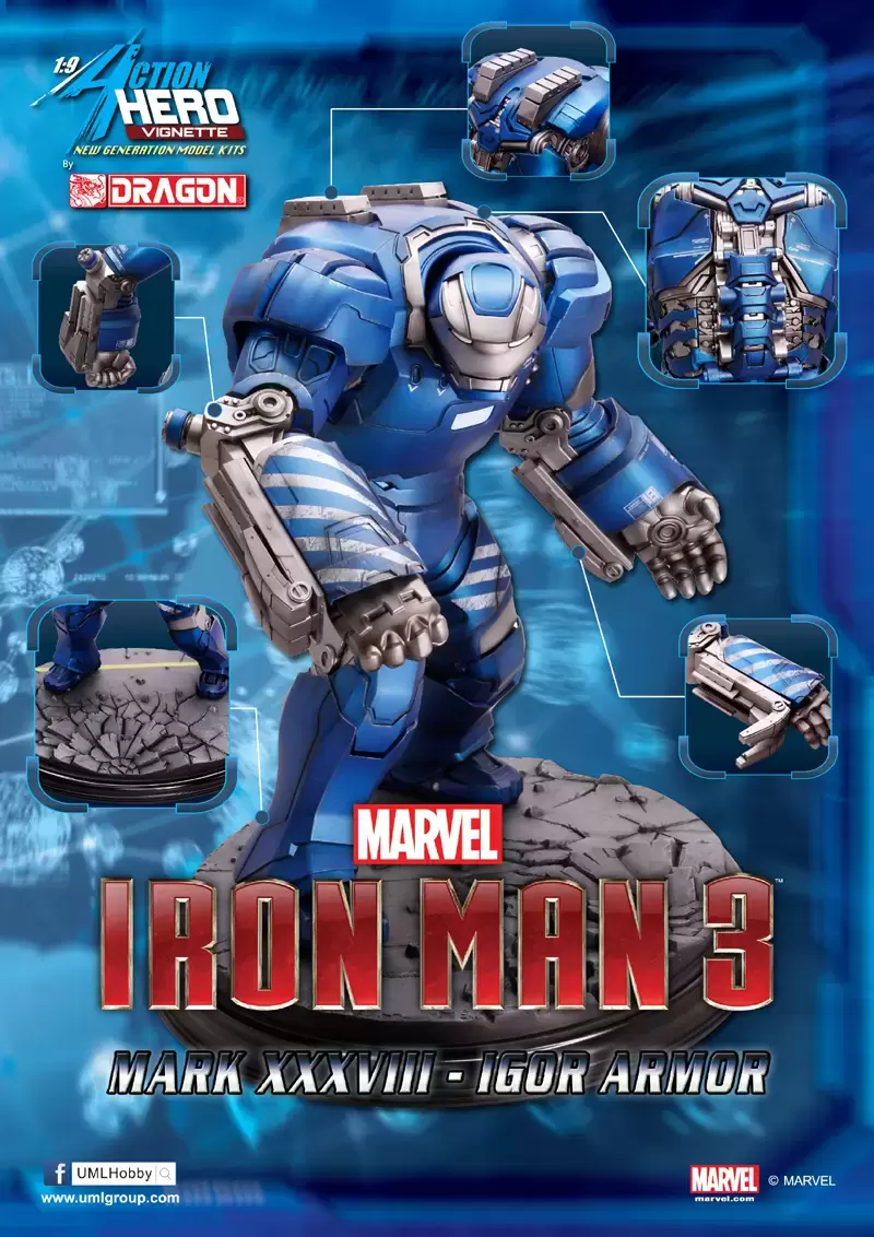 1/9 Action Hero Vignette - Iron Man 3 - Iron Man Mark XXXVII Igor