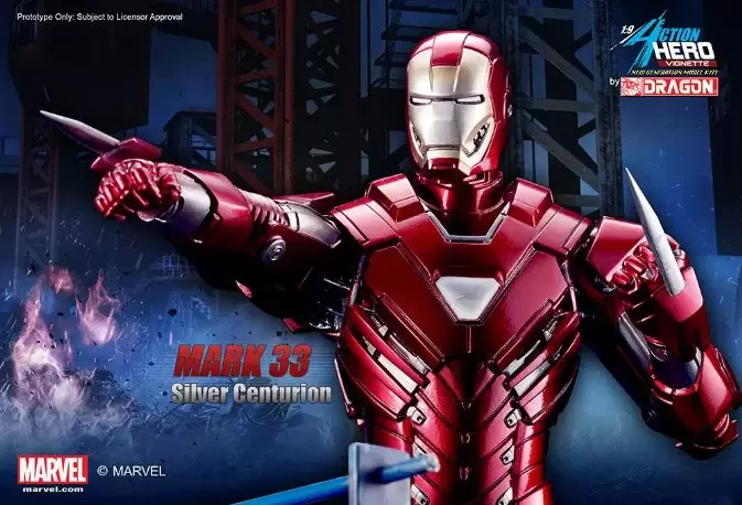 1/9 Action Hero Vignette - Marvel - Iron Man Mark XXXIII Silver Centurion