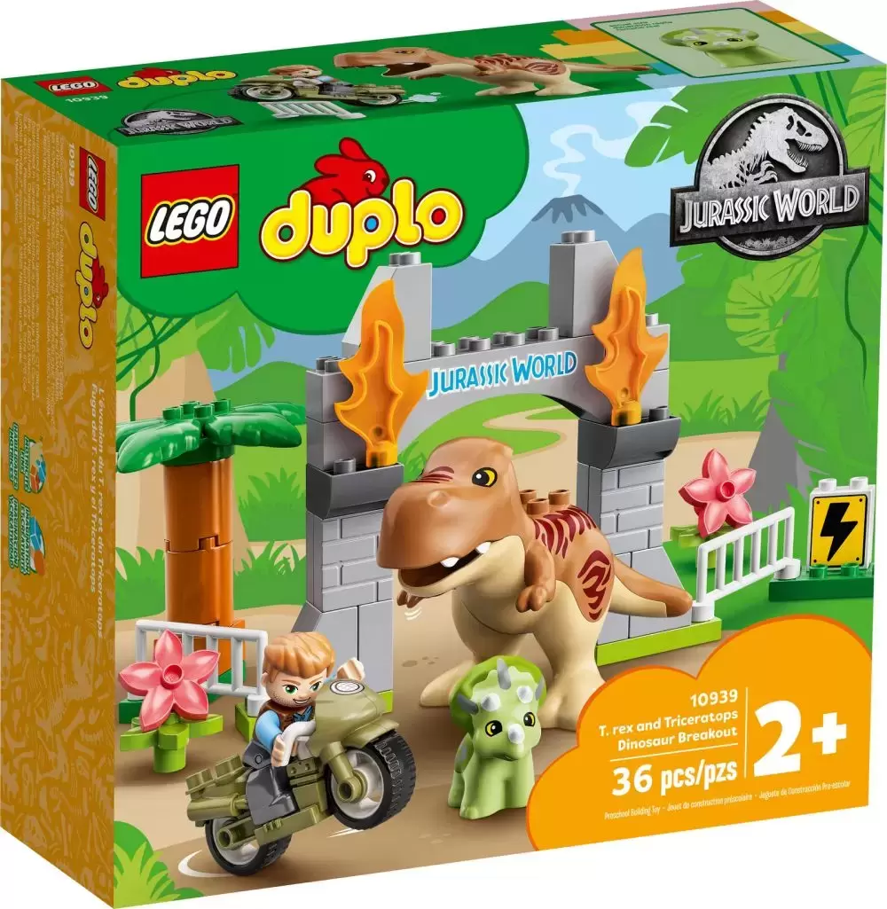 LEGO Duplo - T.rex and Triceratops Dinosaur Breakout