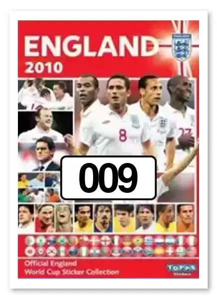 Topps England World Cup 2010 - England Away Kit - The England Team